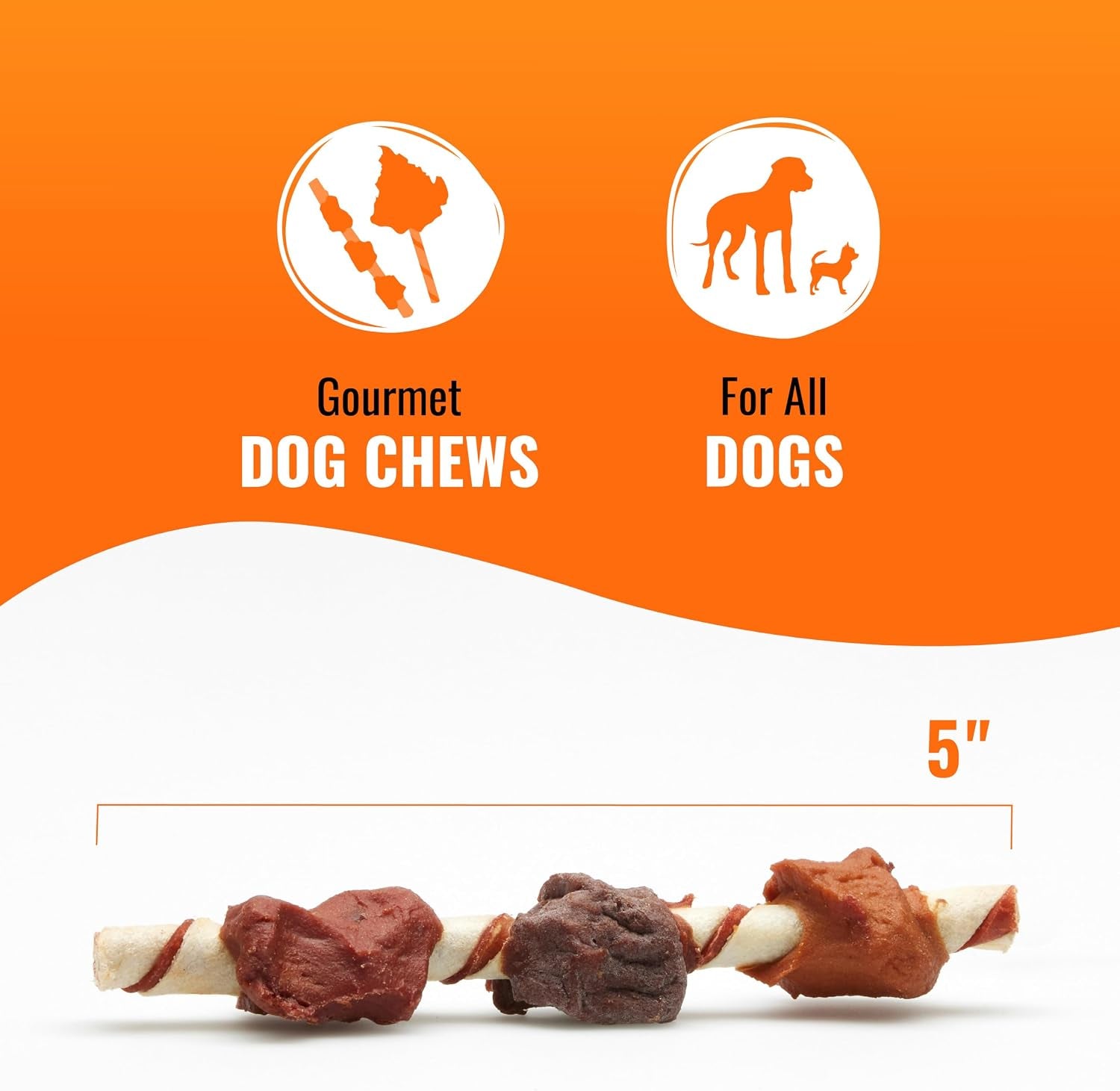 Kabobs Long-Lasting Dog Treat Made with Real Protein, 48 Oz | Premium Chicken, Pork and Beef Hide Chew, Supports Dental Health and Mental Stimulation, for Adult Dogs