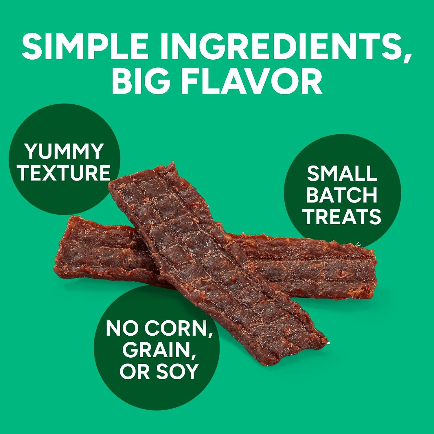 Wag More Bark Less Dog Treats Jerky KC BBQ Chicken 10 Oz | Meaty Jerky, Kansas City Style BBQ Scent, Grilled Chicken Color, Made with Real Ingredients, Gourmet Small Batch