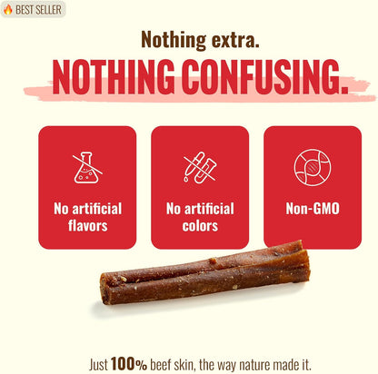 Bully Coated Gourmet Collagen Sticks (4 Inch, 25 Pack) – Real Bully Beef Coated, 95% Natural Collagen Dog Chews, Supports Healthy Joints, Skin & Coat - Best for Small & Medium Dogs