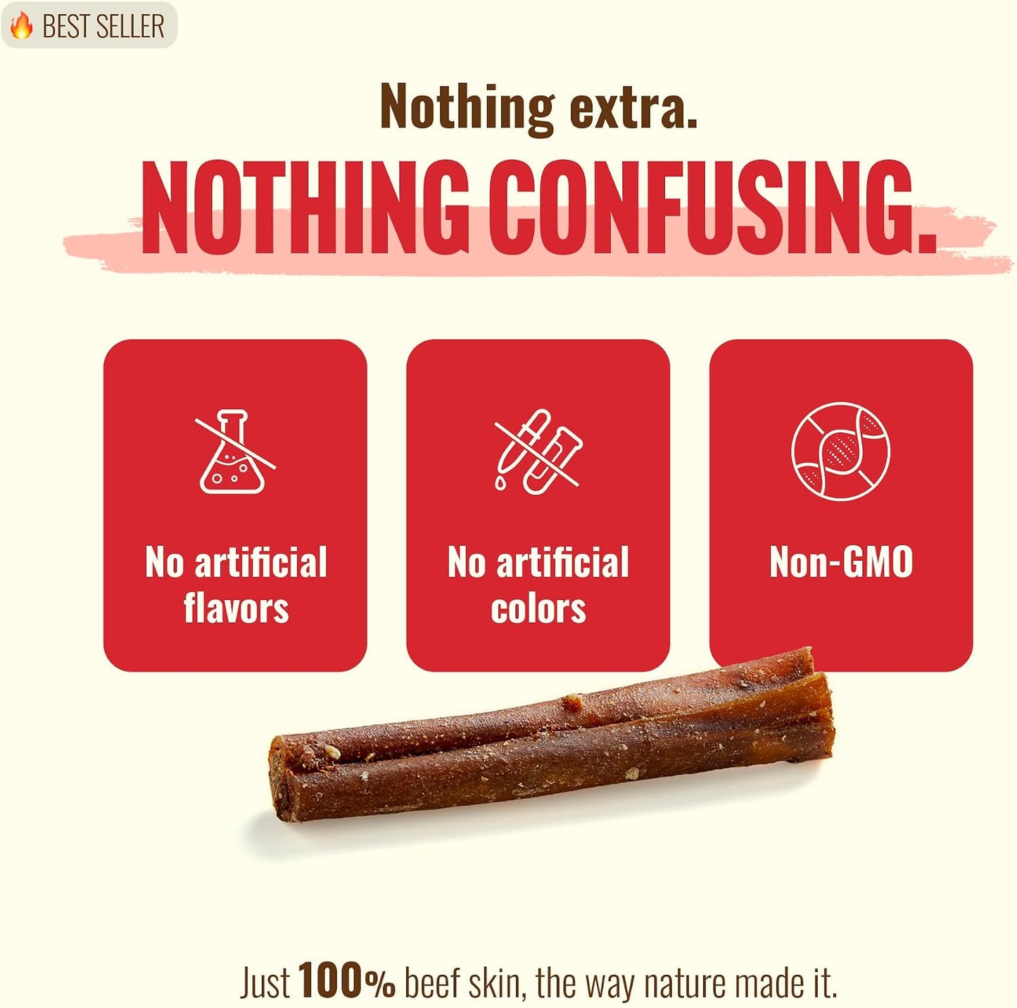 Bully Coated Gourmet Collagen Sticks (4 Inch, 10 Pack), Real Bully Beef Coated, 95% Natural Collagen Dog Chews, Supports Healthy Joints, Skin & Coat - Best for Small & Medium Dogs