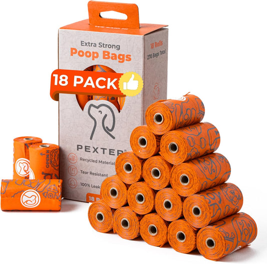 Dog Poop Bags Rolls, Leak-Proof & Unscented