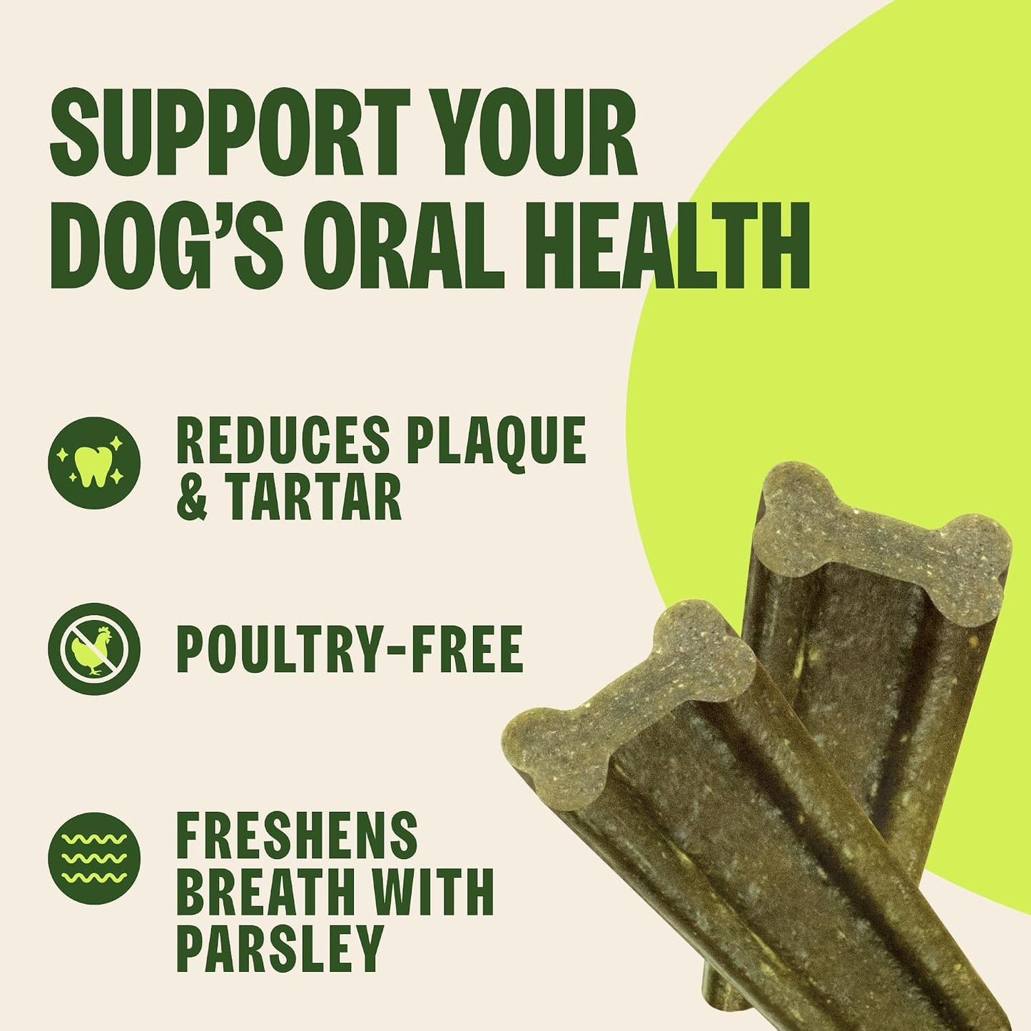 Wellness  Freshzees Natural Dog Dental Treat, Soft Chews, Freshens Breath, Small Size, 14.81 Oz Bag, 28 Count
