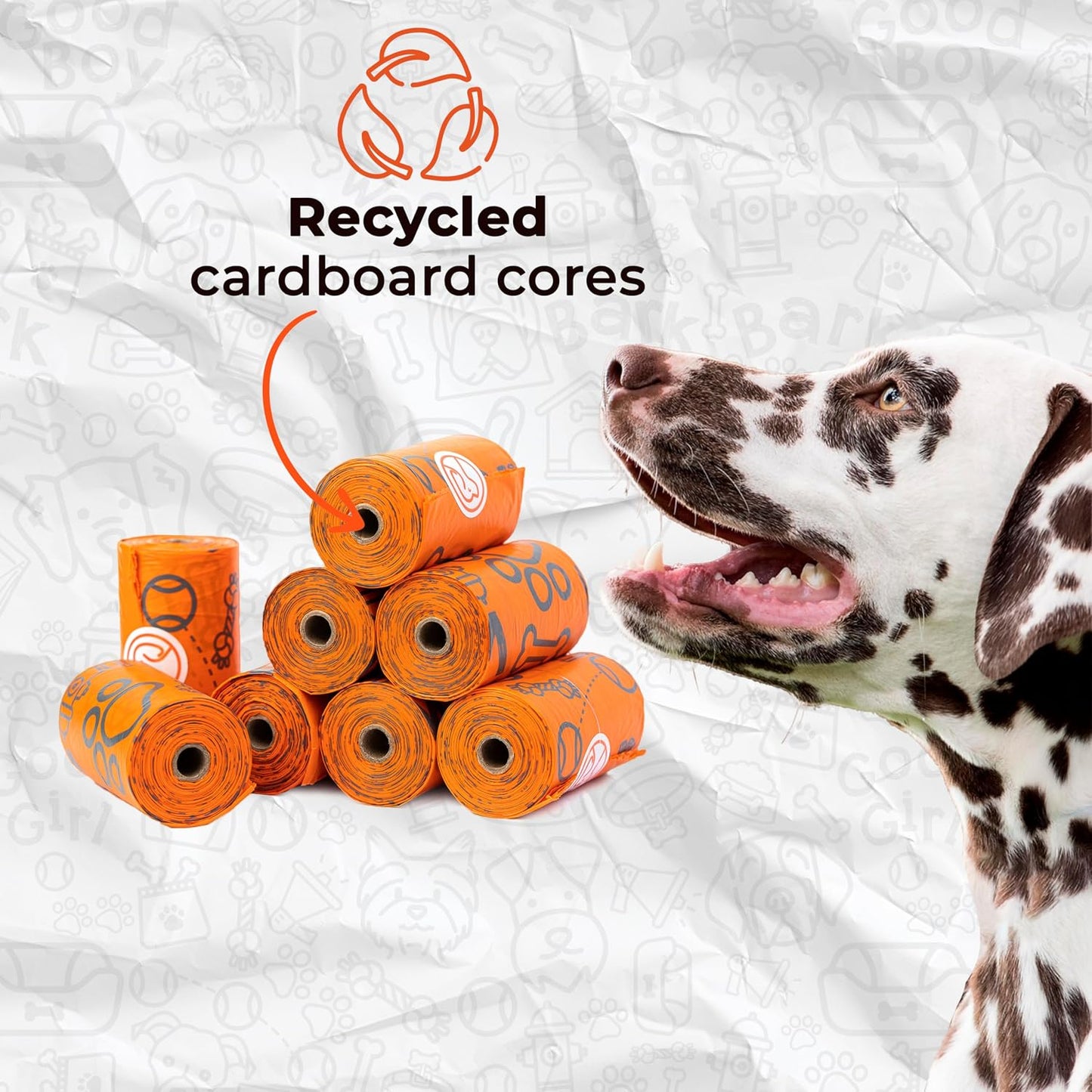 Dog Poop Bags Rolls, Leak-Proof & Unscented