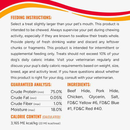 Twists Long-Lasting Dog Treat Made with Real Protein, 35 Count | Premium Chicken, Pork and Beef Hide Chew, Supports Dental Health and Mental Stimulation, for Adult Dogs