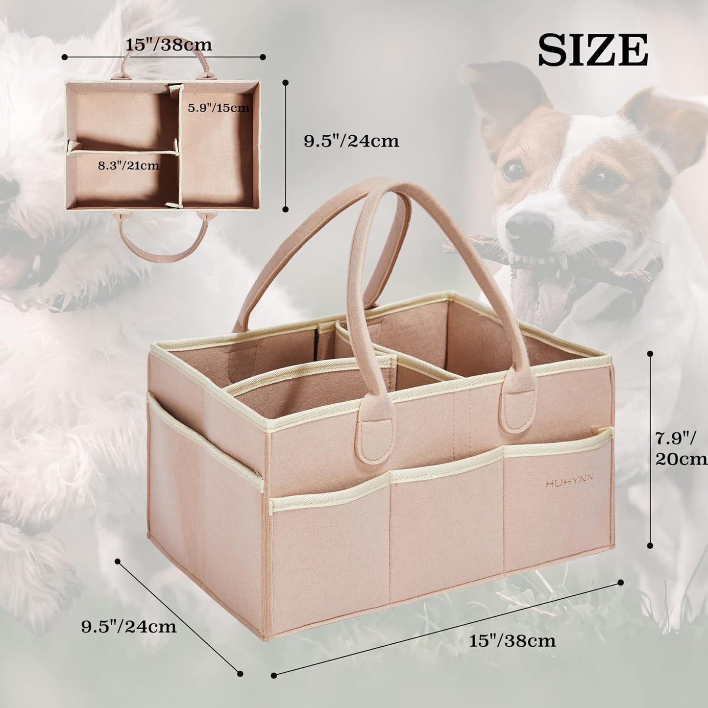 Pet Grooming Tote for Grooming Supplies - Khaki