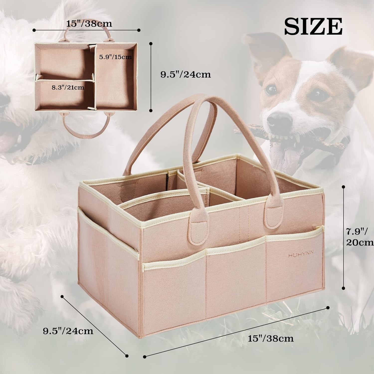 Pet Grooming Tote for Grooming Supplies - Khaki