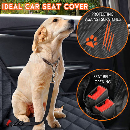Corgi Car Seat Cover, Back Seat Cover Car Seat Protector | Waterproof Rear Seat Cover Durable Car Seat Cover, Fits Middle Armrest for Most Cars Suvs Trucks (53” Width)- Black