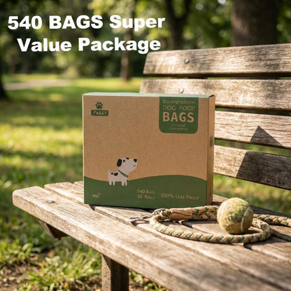 Dog Poop Bags Rolls 540 Count, Unscented Refill Rolls, 9" X 13" Doggie Poop Bags, Dog Waste Bags by