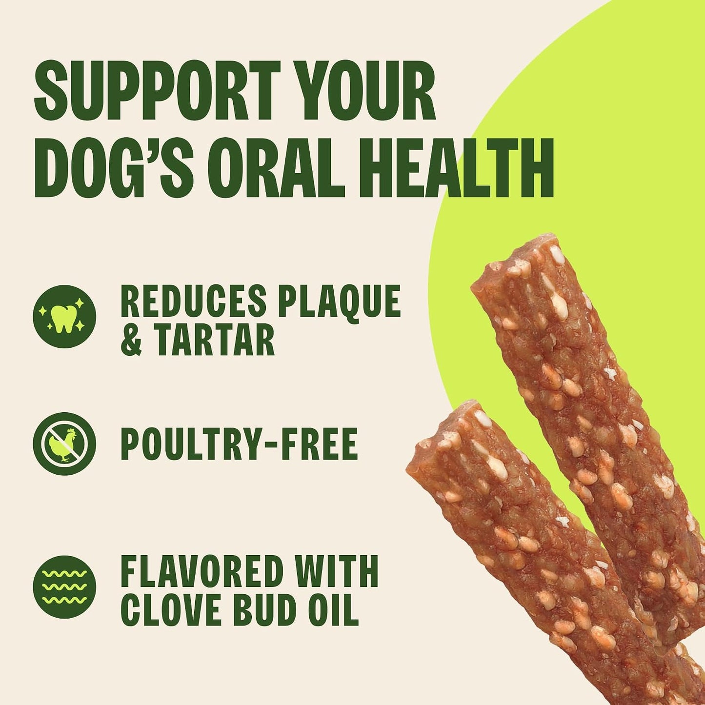 Wellness Veggie Strip Natural Dog Dental Treat, Chews, Freshens Breath, Medium Size, 14.81 Oz Bag, 14 Count