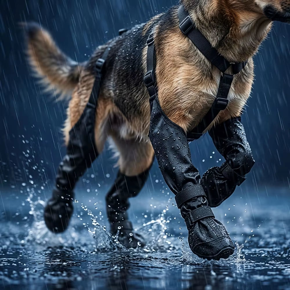 Waterproof Dog Boots Outdoor Shoe Accessory for Corgi Poodle Bulldog Frenchie - Galosh Dog Booties for Pet Safety and Comfort