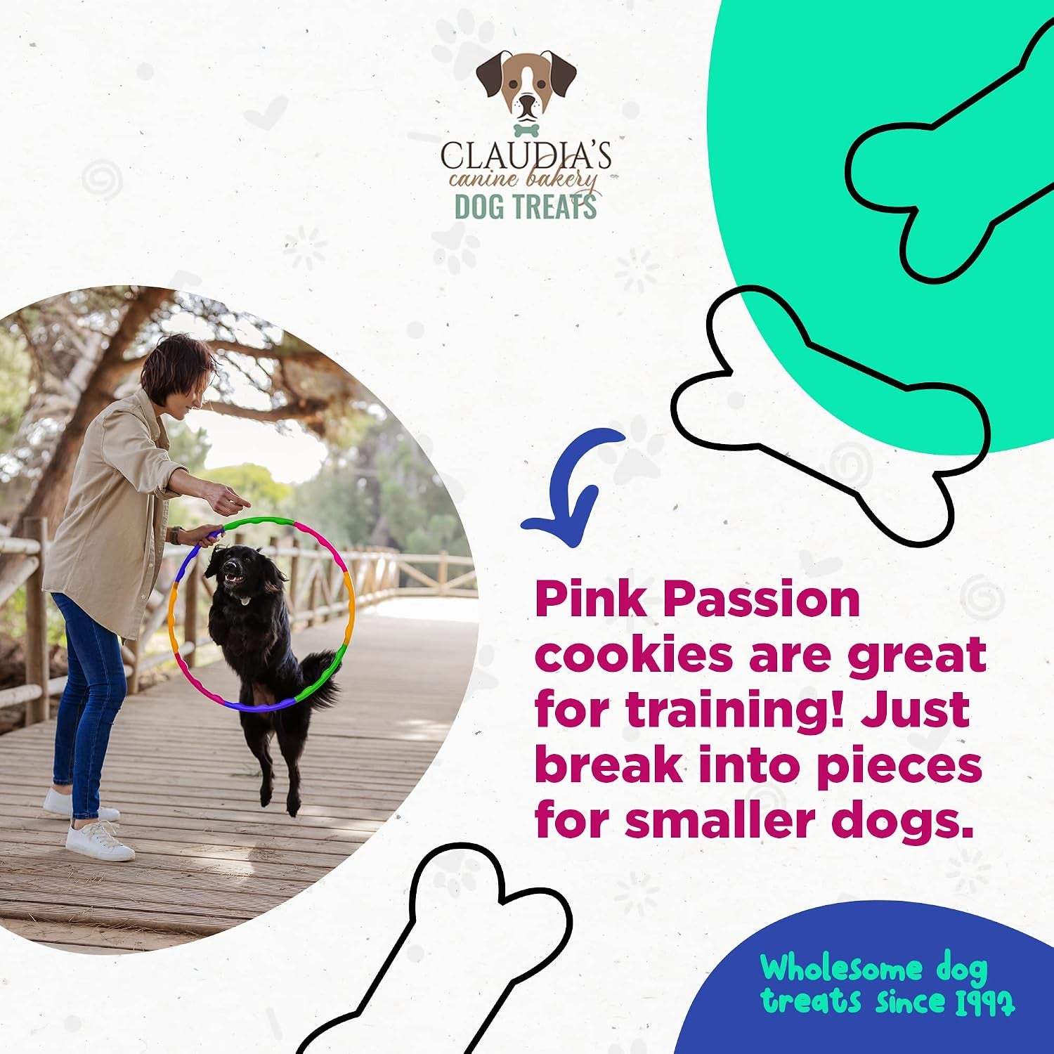 Pink Passion Assortment of Gourmet Dog Cookies, 7Oz