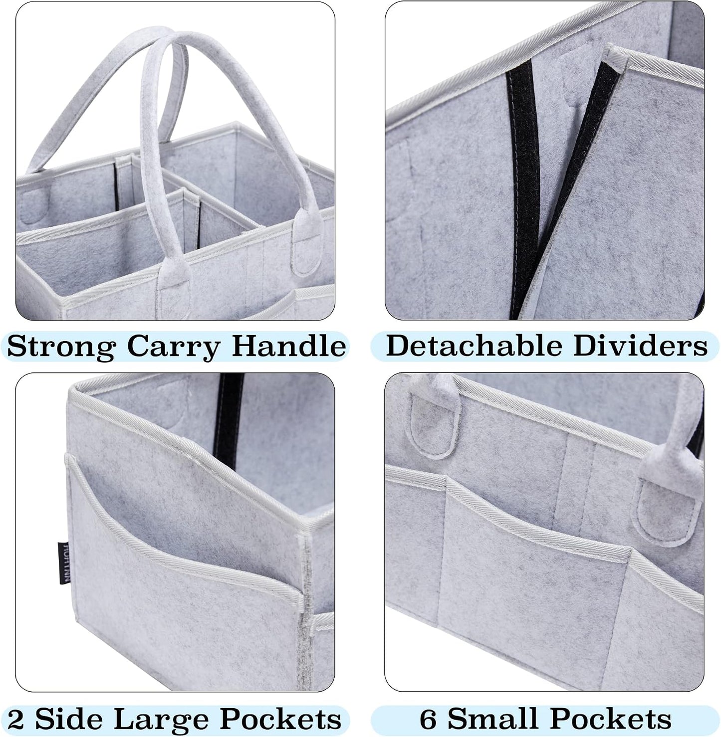 Pet Grooming Tote for Grooming Supplies - Sliver Grey