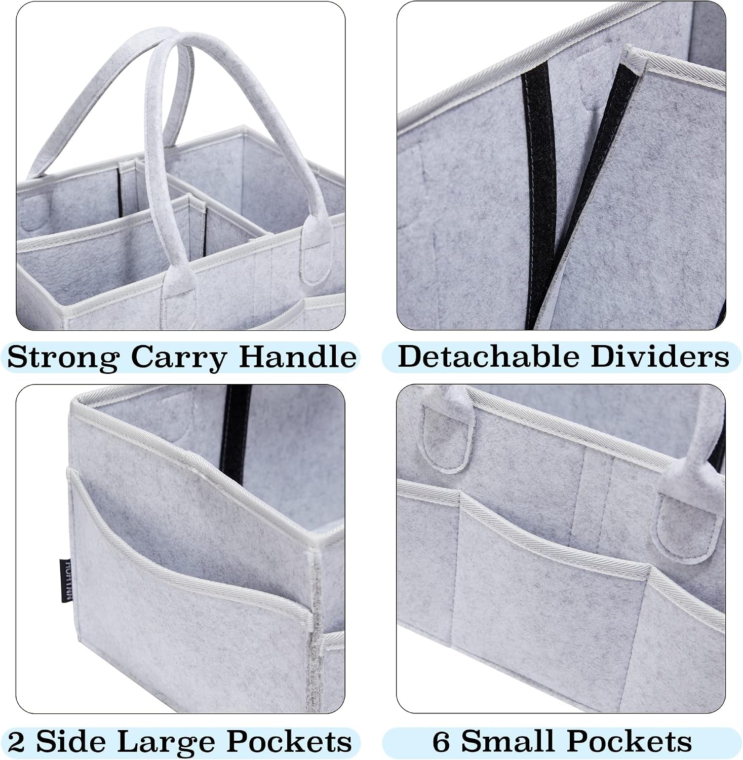 Pet Grooming Tote for Grooming Supplies - Sliver Grey