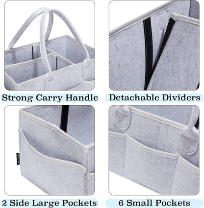 Pet Grooming Tote for Grooming Supplies - Sliver Grey