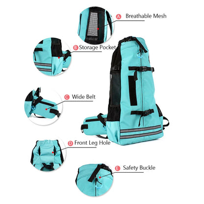 Fashion Waterproof Dog Travel Backpack Thickened Widened Straps Pet Carrier Bags to Be Cozy Eazy for Medium Dogs Corgi Shiba Inu