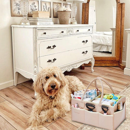 Pet Grooming Tote for Grooming Supplies - Khaki